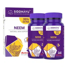 Siddhayu Neem Tablet (From the house of Baidyanath) | Natural Skin Support | Blood Purifier | Anti Acne and Pimples | (60 + 20 Tablets Free) - Pack of 2-picture-17