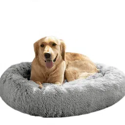 fluffy Fluffys Luxurious Deluxe Soft Fabric Dog Bed Washable Sofa Round Cushion M Pet Bed-picture-10