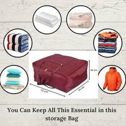 fashionoverseas Premium Large Storage Bag for Clothes Blankets & Sarees Travel Organizer image 5