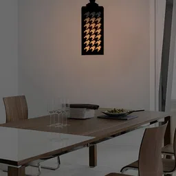 Gojeeva Black Wood Square Shaped Wall Lamp image 5