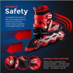 viha fashion Running Shoe Inline Skates Skatings Shoes For kids Skatings In-line Skates - SizeAdjustable All Pure PU Wheels It Has Aluminum-Alloy Which is Strong Wheels UK image 2