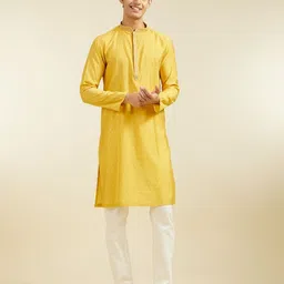 diwas by manyavar Men Self Design Viscose Rayon Straight Kurta-picture-25