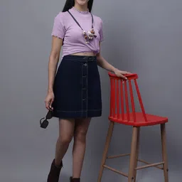 FBAR Pack Of 2 Rib High Neck Cotton Regular Tops image 2