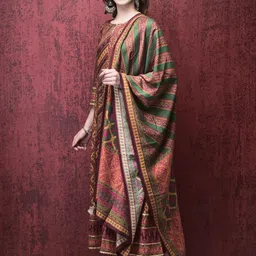 shree - she is special Printed Liva Stitched Flared/A-line Gown image 3