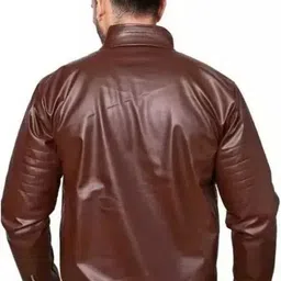 shreyatrend Men Solid Leather Jacket image 2