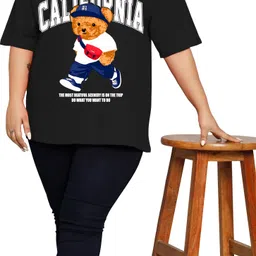 elite soul Pack of 2 Women Printed Round Neck Cotton Blend Multicolor T-Shirt image 5