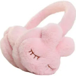 infispace Kids 3D Kitty Earmuffs | Faux Fur Plush Ear Warmers | Comfortable and Lightweigh Ear Muff image 2