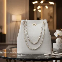 aesthetic Women White Shoulder Bag-picture-29