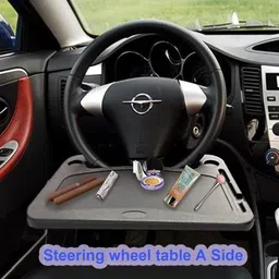 uspot Car Steering Wheel Desk Portable Laptop Eating & Writing Tray Cup Holder Tray Table image 3