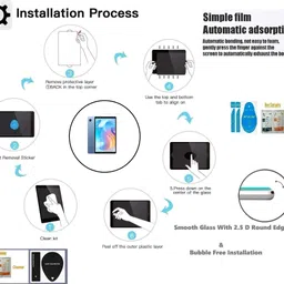 Ghilli Edge To Edge Tempered Glass for Realme pad mini 8.7inch, Premium Quality protection against drops, scratches and wear and tear. image 3