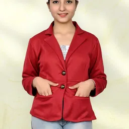 mabish Fleece Solid Coat For Women image 1