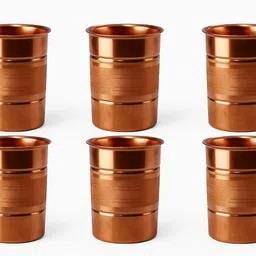 agcollection (Pack of 6) Copper Glass 6 Set Glass Set Water/Juice Glass-picture-40
