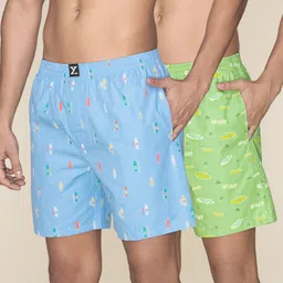 xyxx Pack of 2 Soft Super Combed Cotton SURF Printed Men Boxer-picture-10