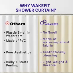 wakefit 213.36 cm (7 ft) Shower Polyester Room Darkening Curtain Single Curtain image 5