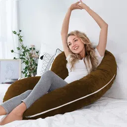 fluffymummy Cotton Solid Pregnancy Pillow Pack of 1-picture-22