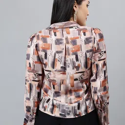 Latin Quarters Abstract Printed Cowl Neck Top image 5