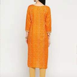 Mom For Sure by Ketki Dalal Bandhini Printed Thread Work Pure Cotton Maternity Kurta image 2