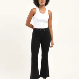 levi's Women Boot-Leg High Rise Black Jeans-picture-26
