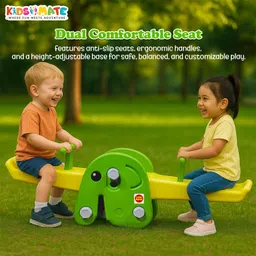 kidsmate Seesaw for Kids, Indoor & Outdoor Teeter Totter, Wide‑Base See Saw/baby Rocker image 3