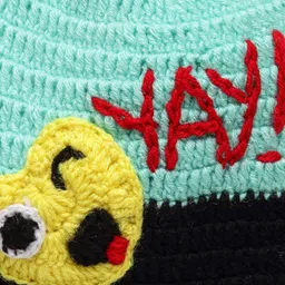 CHUTPUT Kids Set of 2 Pink & Blue Embroidered Beanie image 4