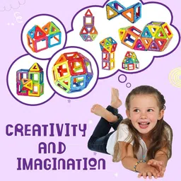 wembley Magnetic Blocks Constructing & Creative Learning 3D DIY Educational Toy 32 pcs image 3