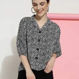 CLEMIRA Geometric Printed Top image 5