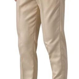 elanhood Pack of 2 Men Regular Fit Grey, Cream Cotton Blend Trousers image 5