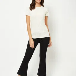 HOUSE OF S Self Design Striped Top image 5