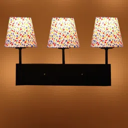 Devansh White & Blue Floral-Print Cotton Cluster Wall-Mounted Lamp image 5