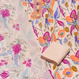 houseofcommon Unstitched Pure Cotton Salwar Suit Material Printed image 3