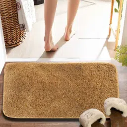 pano Beige Solid MicroFibre 14x10 Inches Antiskid Bath Mats-picture-20