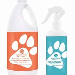 herbal home Pet Area Freshener(200ml) & Pet Area Cleaner(1L) - Odour & Urine Smell Remover Pet Cage Cleaner-picture-18