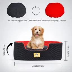 cozypaws ARDB-01-BLACK RED-S S Pet Bed image 5