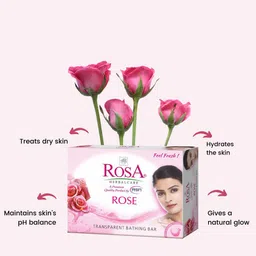 ROSA Set Of 4 Transparent Mint & Rose Gel Soap- 100 g Each image 5