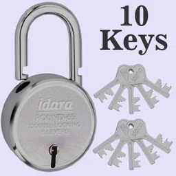 idara Round 65mm 10 Keys Lock for Home Gate, 8 Levers Double Locking Padlock-picture-16