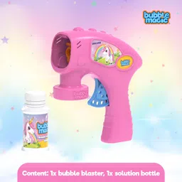 bubble magic Bubble Blaster - Unicorn Machine With Solutions For Kids Water Gun image 5