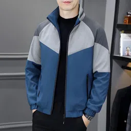 azmani Men Colorblock Biker/Riding Jacket-picture-34