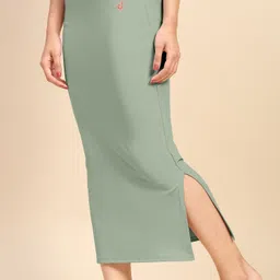 Trendmalls P02-SteelGreen Lycra Blend Petticoat image 5