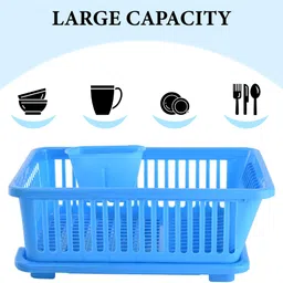 homestic Dish Drainer Kitchen Rack 1 Piece 3 Layer Storage Basket Plastic image 3