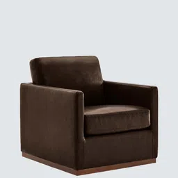 timberly Bobby Pu Leather 1 Seater Sofa In Dark Brown Colour image 4