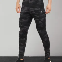 dihox Men Animal Print Grey, Black Track Pants-picture-20