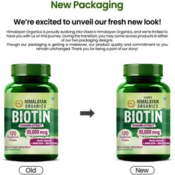vlado's himalayan organics Biotin 10000 mcg with Keratin, Amino Acids & Multivitamin - 120 Veg Tablets image 4
