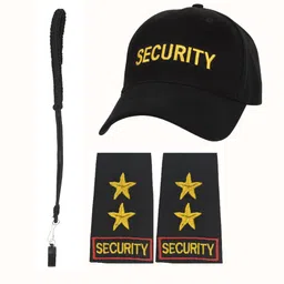 qualityfab Security Guard Accessories Set Flap+ Lanyard+ Cap Office Set image 1