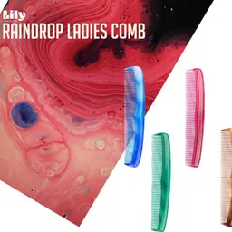 desoo LILLY Women's RAINDROP 9' Comb, Pack of 4 (colour may vary) image 2