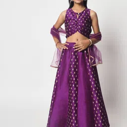 studio rasa Girls Print Sleeveless Keyhole Neck Crop Top image 3