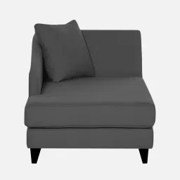 febonic Louis Fabric RHS Chaise Lounger in Charcoal Grey Colour image 5