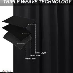 armenia hague 152.4 cm (5 ft) Window Silk Blackout Curtain (Pack Of 2) image 3