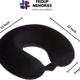 fridup Memory Foam Cushion Pack of 1 Geometric Memory Foam Travel Neck Pillow , Velvet Fabric for Sleeping, Multipurpose Pillow image 2