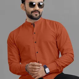 vtexx Men Regular Fit Solid Spread Collar Formal Shirt image 1