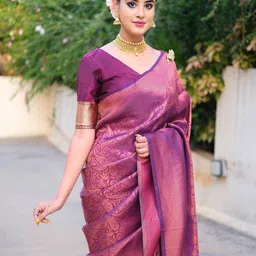 avantika fashion Woven Kanjivaram Pure Silk, Art Silk Saree-picture-23